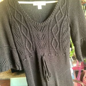 Boho crochet sweater dress
